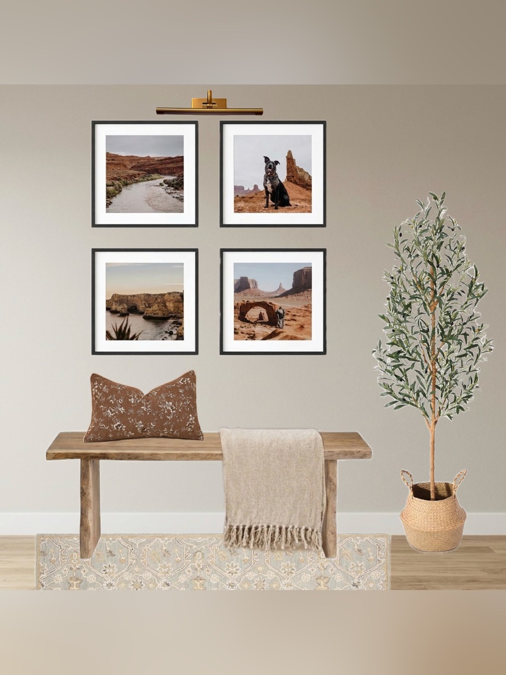 Earthy Southwestern Gallery Entryway